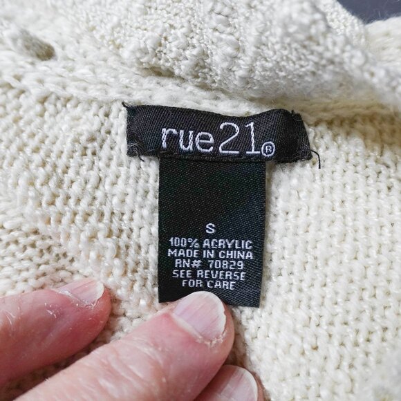 Womens Sweater Small Off White Cozy Soft Clean Girl Minimalist Soft Boho - Picture 6 of 12